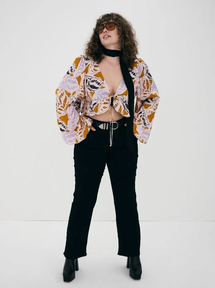 For Love and Lemons Tops Esmeralda Crop Top Orange 8211 Women For Love and Lemons Tops Esmeralda Crop Top Orange 8211 Women