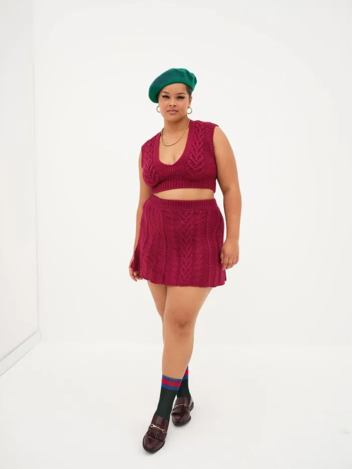 For Love and Lemons Tops Layton Cropped Vest Red 8211 Women For Love and Lemons Tops Layton Cropped Vest Red 8211 Women