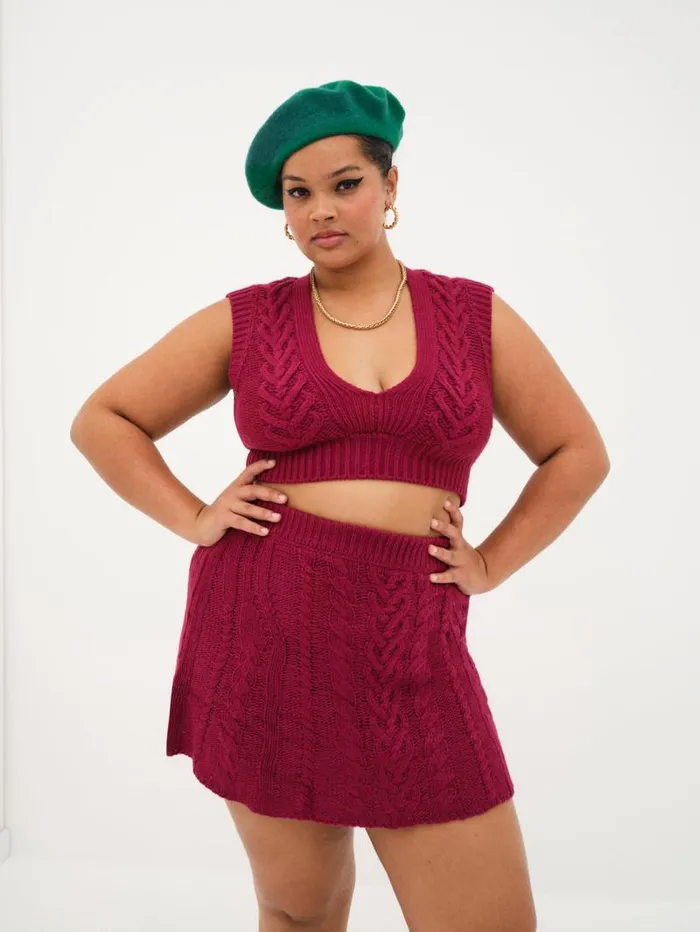 For Love and Lemons Tops Layton Cropped Vest Red 8211 Women For Love and Lemons Tops Layton Cropped Vest Red 8211 Women