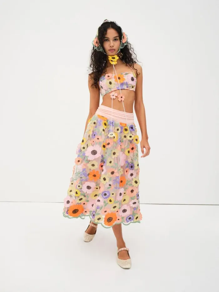 For Love and Lemons Tops Piccola Crop Top Multi 8211 Women For Love and Lemons Tops Piccola Crop Top Multi 8211 Women