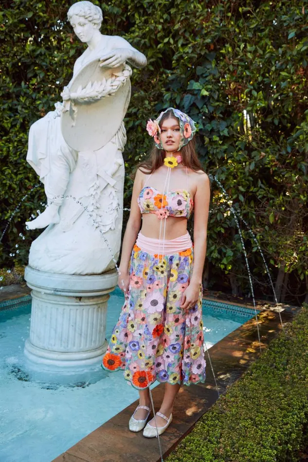 For Love and Lemons Tops Piccola Crop Top Multi 8211 Women For Love and Lemons Tops Piccola Crop Top Multi 8211 Women
