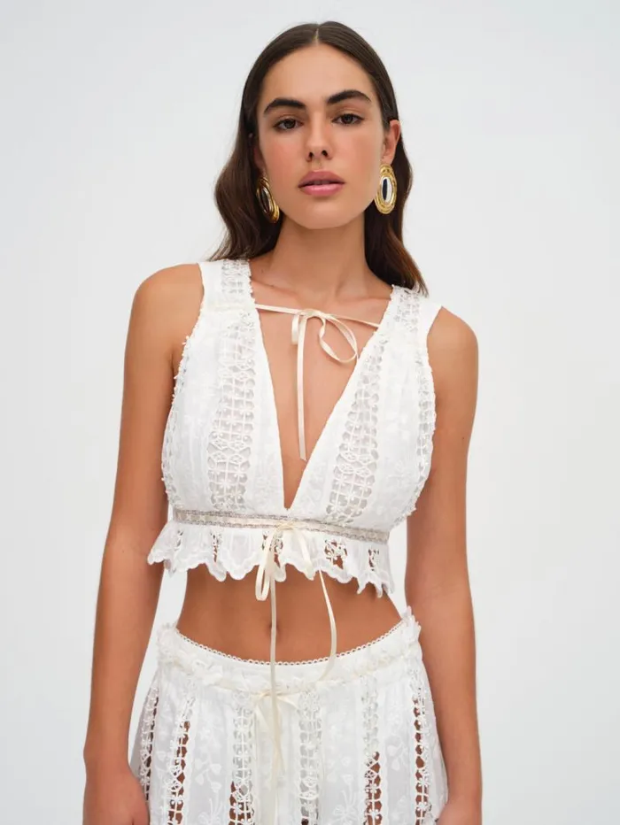 For Love and Lemons Tops Tracy Top White 8211 Women