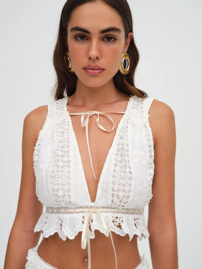 For Love and Lemons Tops Tracy Top White 8211 Women For Love and Lemons Tops Tracy Top White 8211 Women