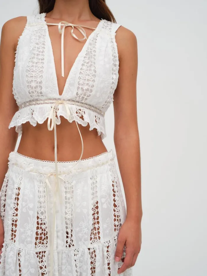 For Love and Lemons Tops Tracy Top White 8211 Women For Love and Lemons Tops Tracy Top White 8211 Women