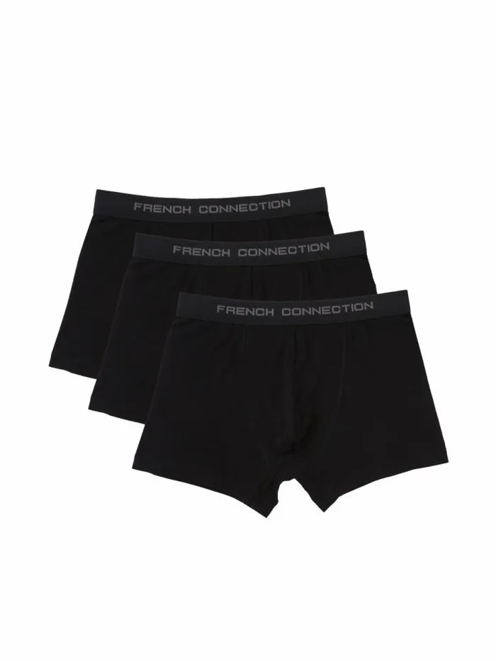 French Connection 3 Pack Connection Boxers Blackblackblack Men Underwear and Socks French Connection 3 Pack Connection Boxers Blackblackblack Men Underwear and Socks