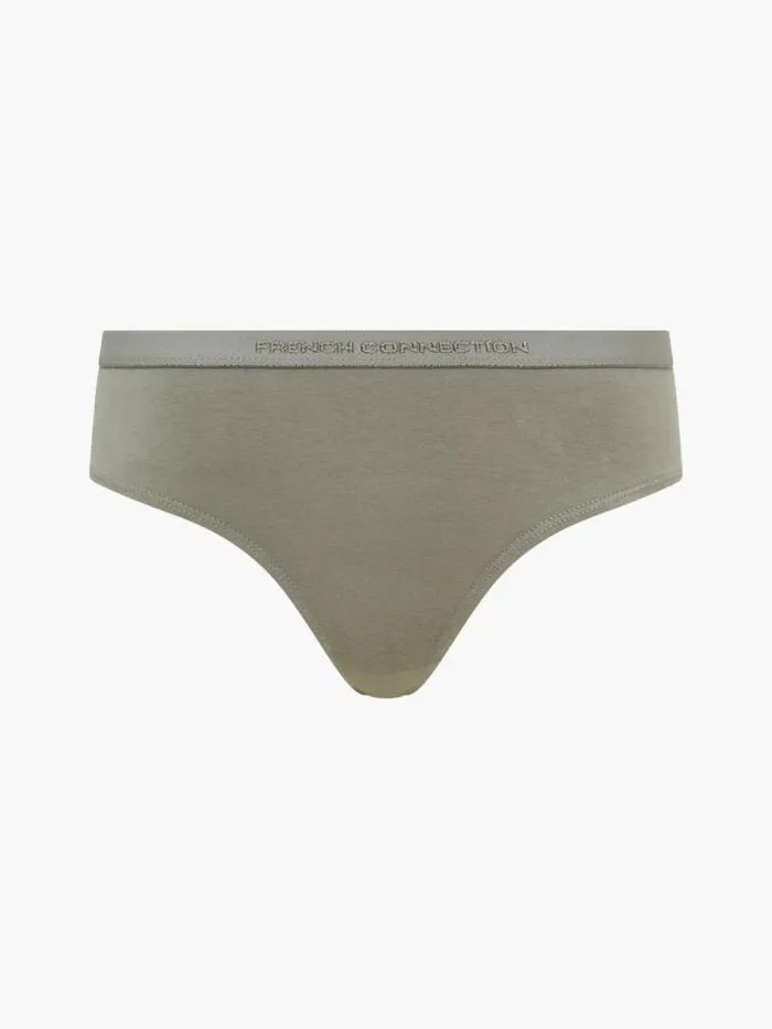 French Connection 3 Pack Connection Thongs Blue Tempestgrey Excaliborshadow Mint Women Underwear and Socks