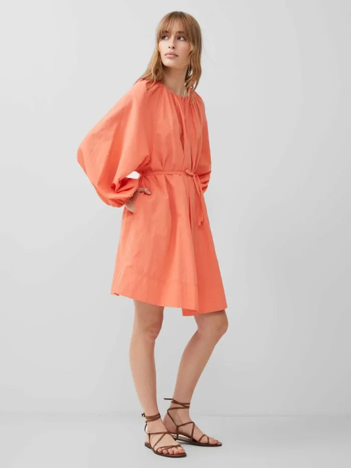 French Connection Alora Zip Dress Coral Women Dresses