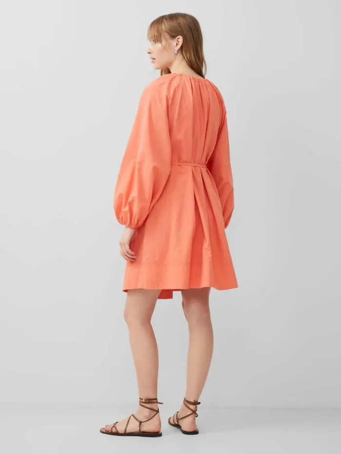 French Connection Alora Zip Dress Coral Women Dresses