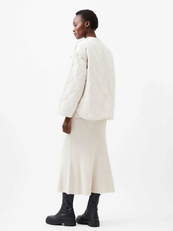 French Connection Aris Quilted Jacket Classic Cream Women Coats and Jackets