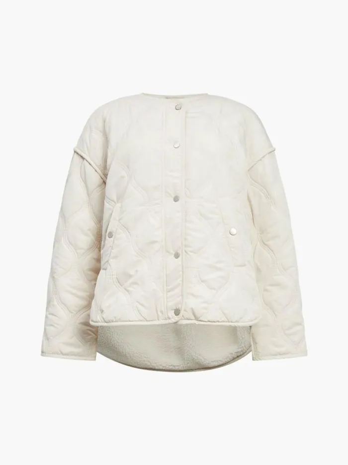 French Connection Aris Quilted Jacket Classic Cream Women Coats and Jackets