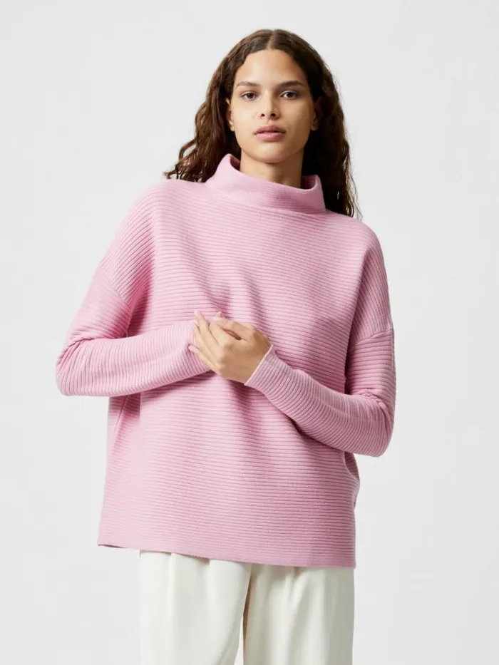 French Connection Babysoft Rib Mock Neck Jumper Foxglove Women Jumpers and Cardigans French Connection Babysoft Rib Mock Neck Jumper Foxglove Women Jumpers and Cardigans