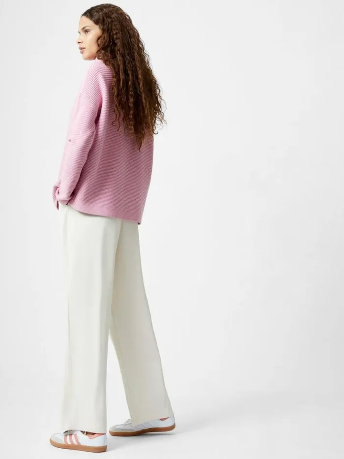 French Connection Babysoft Rib Mock Neck Jumper Foxglove Women Jumpers and Cardigans