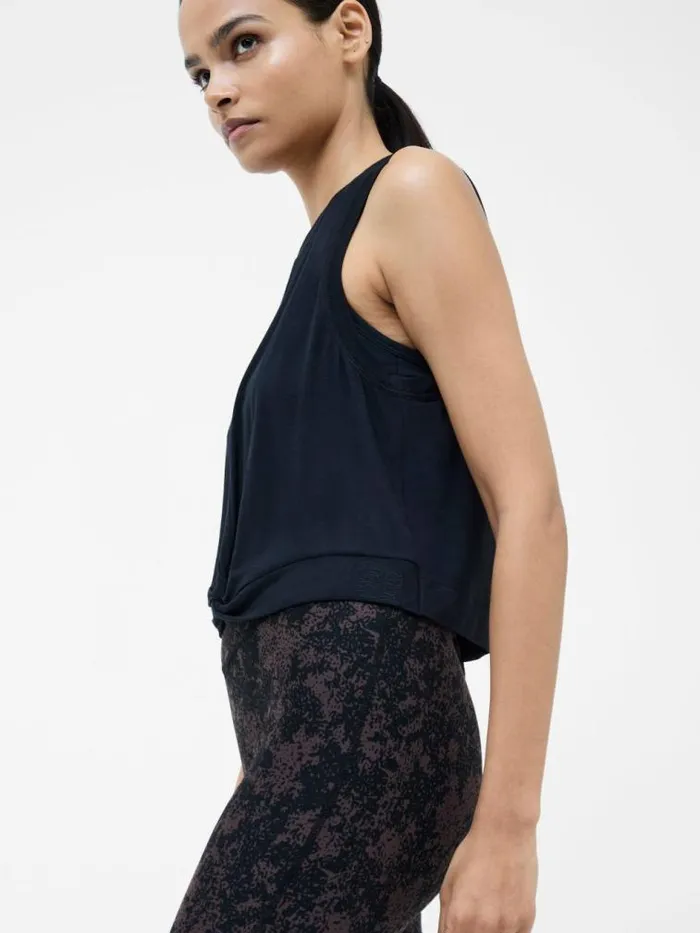 French Connection Black Jersey Knot Vest Top Black Women Tops