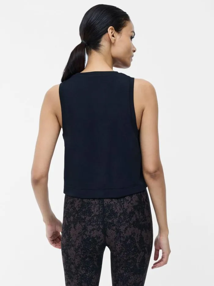French Connection Black Jersey Knot Vest Top Black Women Tops