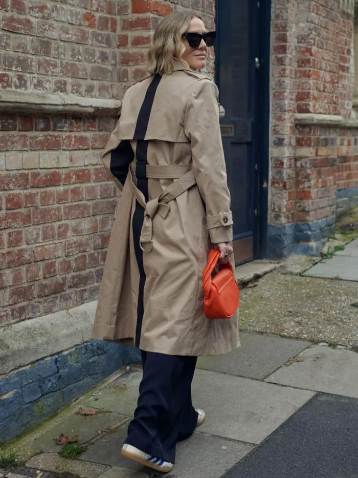 French Connection Coco Twill Trench Coat Autumn Camel Women Coats and Jackets