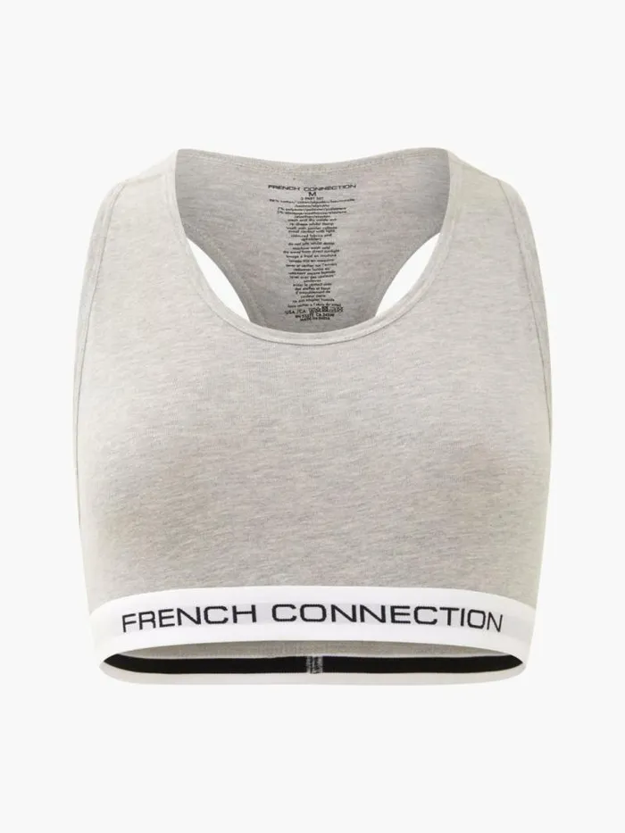 French Connection Connection 2 Pack Crop Top Blackgrey Women Underwear and Socks