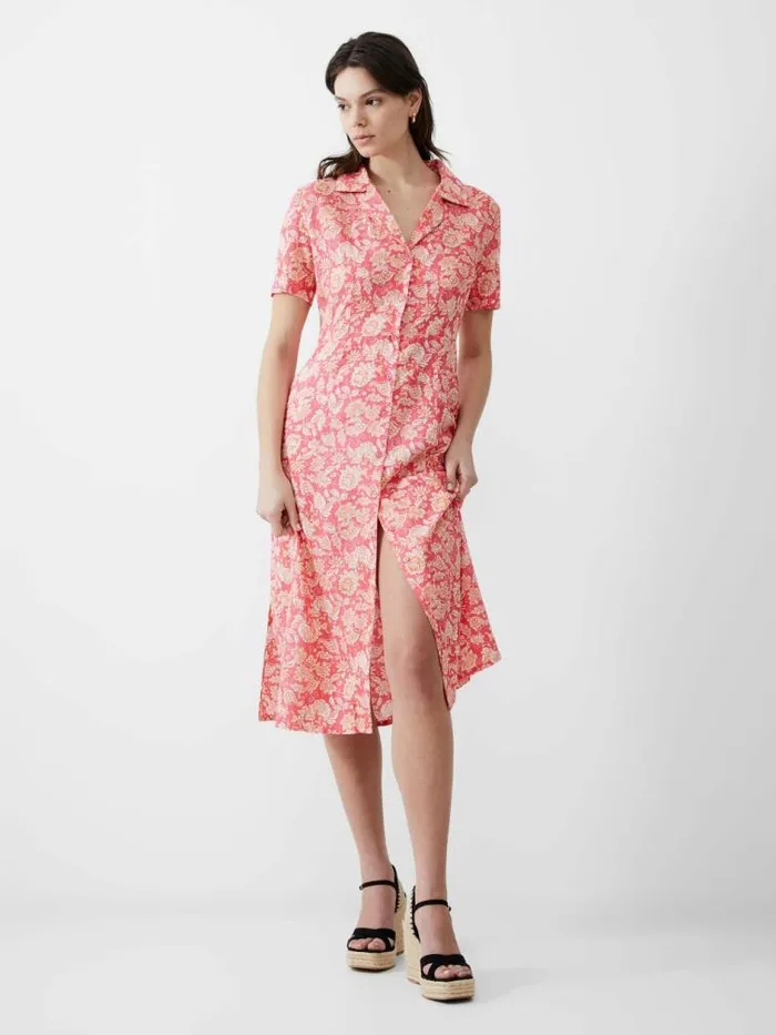 French Connection Cosette Rever Dress Camellia Women Dresses