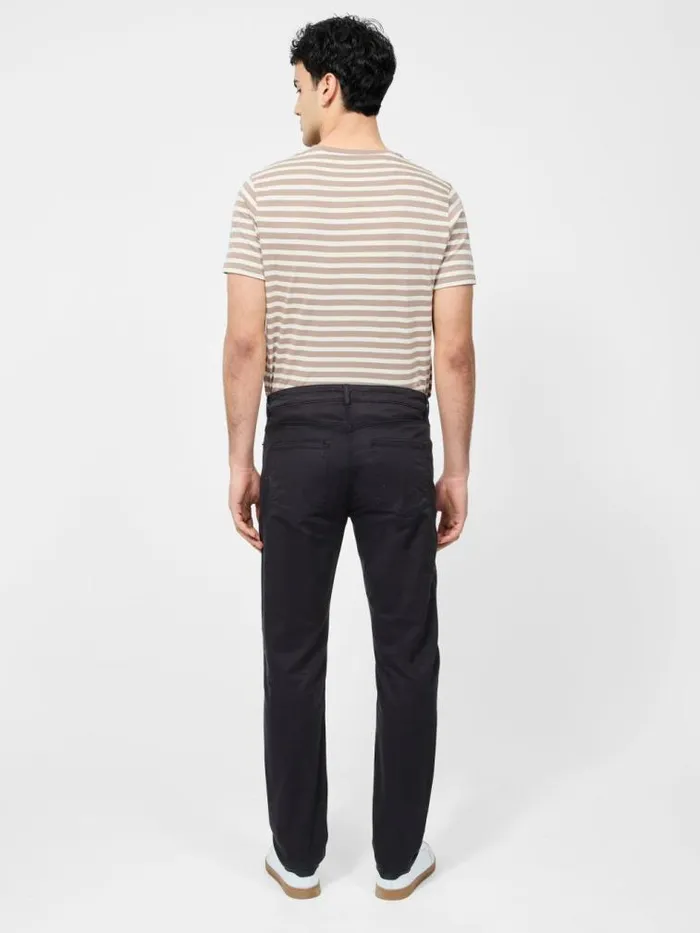 French Connection Cotton Stretch 5 Pocket 32 Inch Jeans Black Men Trousers