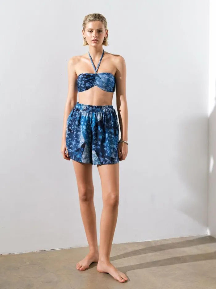French Connection Denim Beach Shorts Blue Women Swimwear