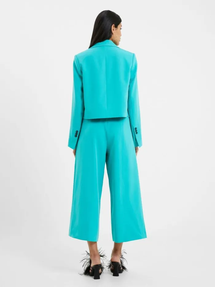 French Connection Echo Crepe Culotte Trousers Jaded Teal Women Trousers