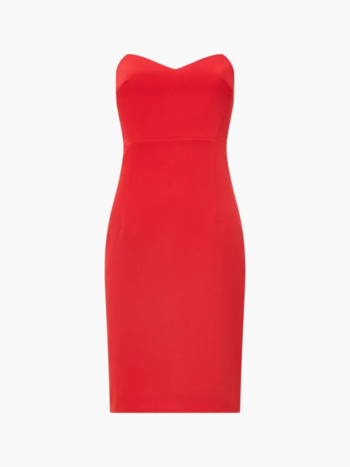French Connection Echo Crepe Mini Dress Royal Scarlet Women Dresses
