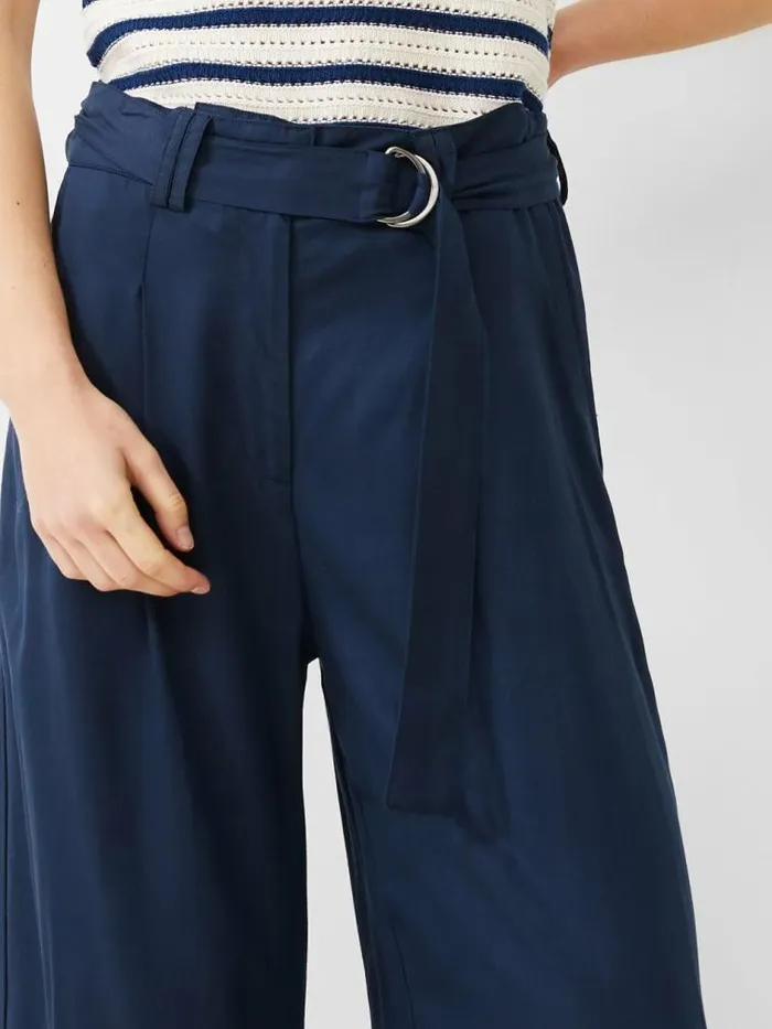 French Connection Elkie Twill Trousers Marine Women Trousers