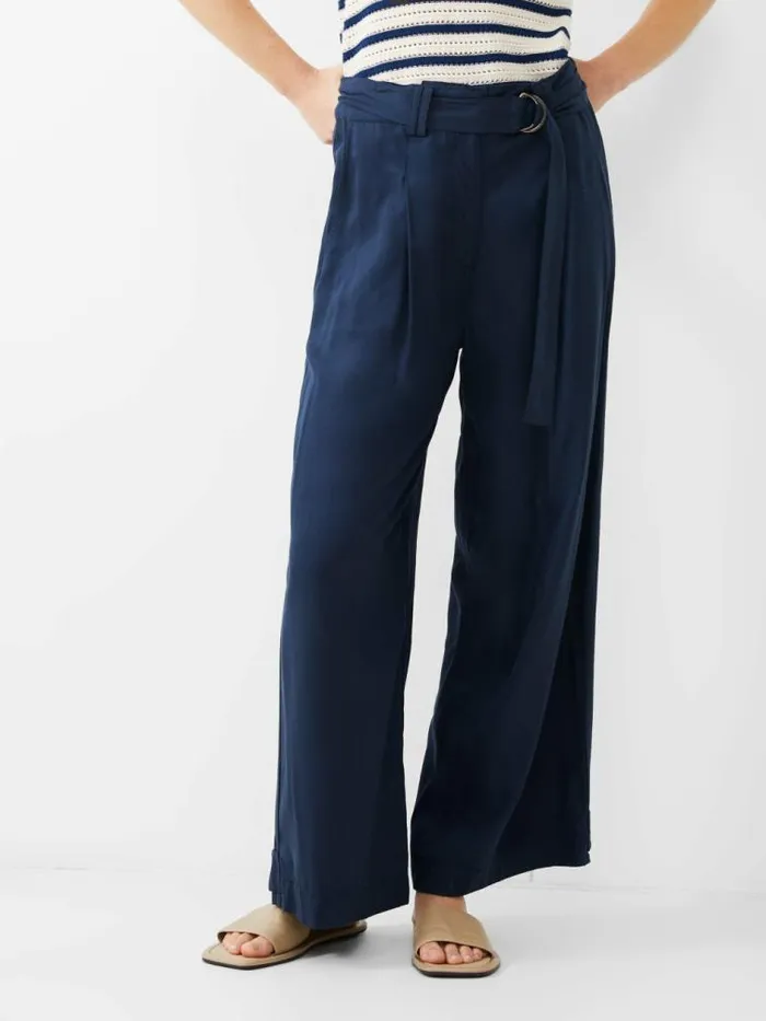 French Connection Elkie Twill Trousers Marine Women Trousers