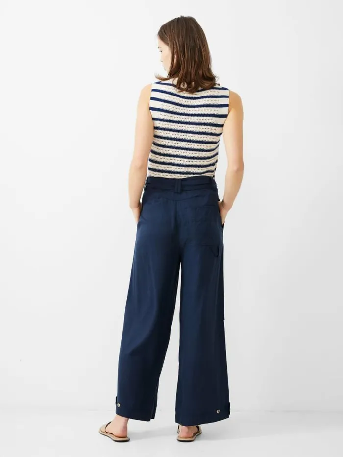 French Connection Elkie Twill Trousers Marine Women Trousers