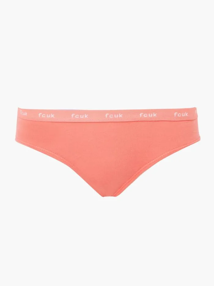 French Connection FCUK 3 Pack Briefs Navywhitecoral Women Underwear and Socks