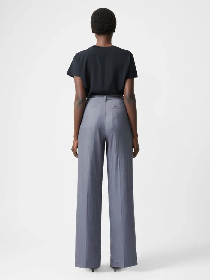 French Connection Fiorella Pinstripe Trousers Grey Women Trousers