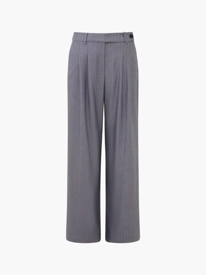 French Connection Fiorella Pinstripe Trousers Grey Women Trousers