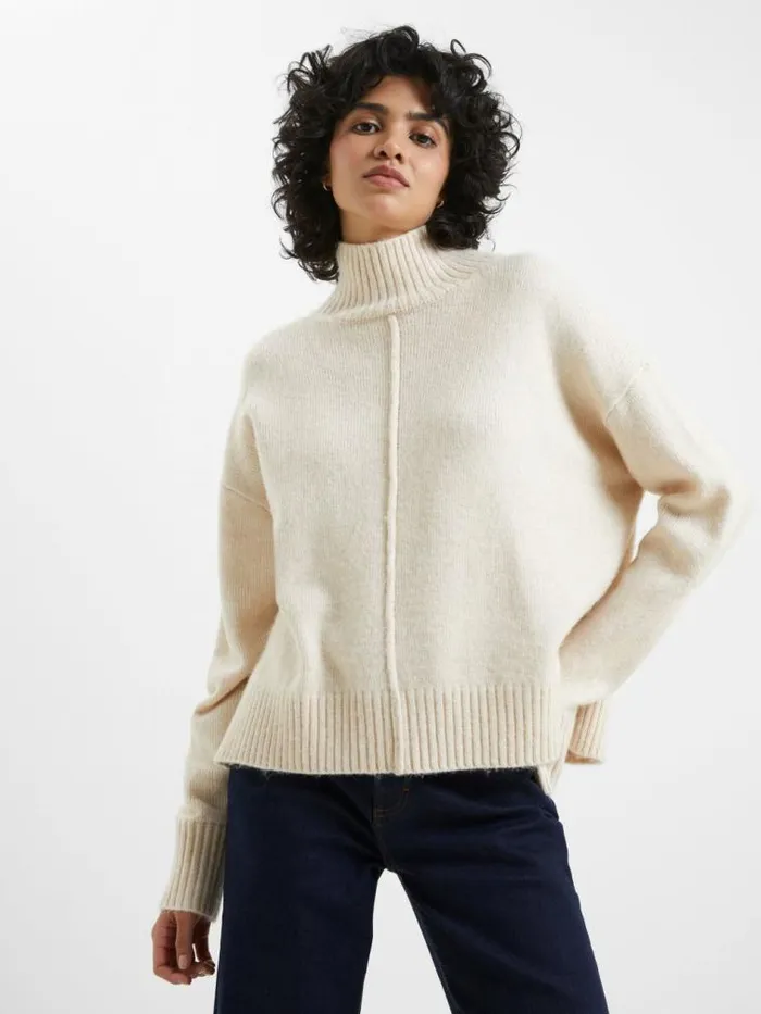 French Connection Kessy Piping Jumper Oatmeal Mel Women Jumpers and Cardigans