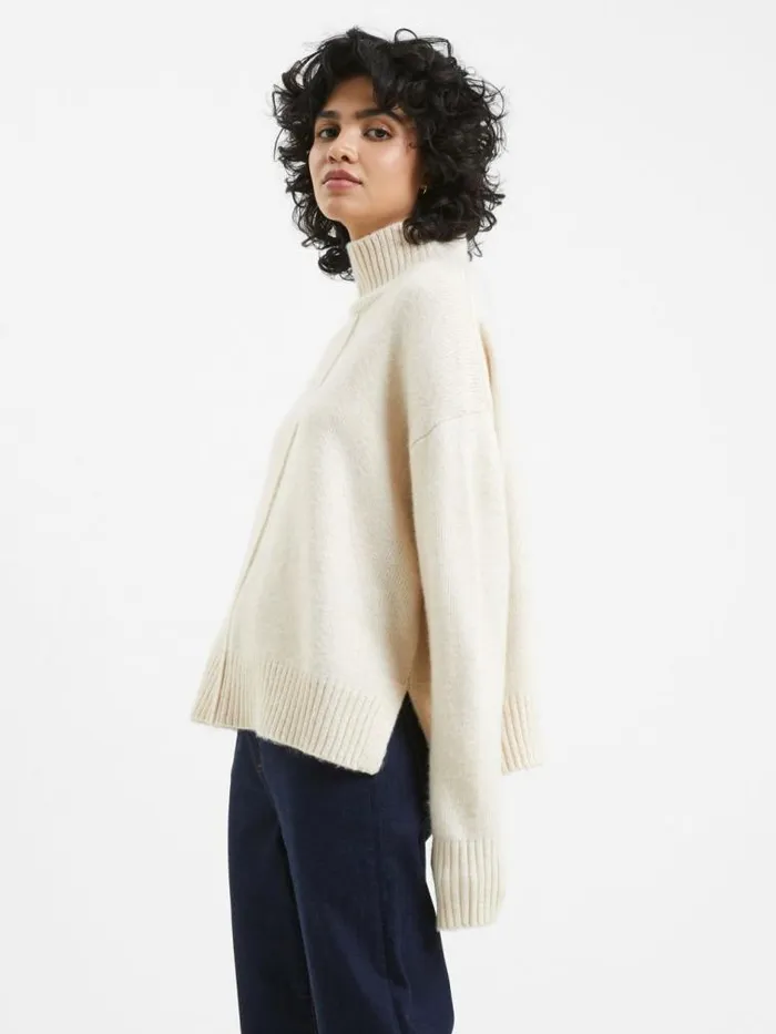 French Connection Kessy Piping Jumper Oatmeal Mel Women Jumpers and Cardigans