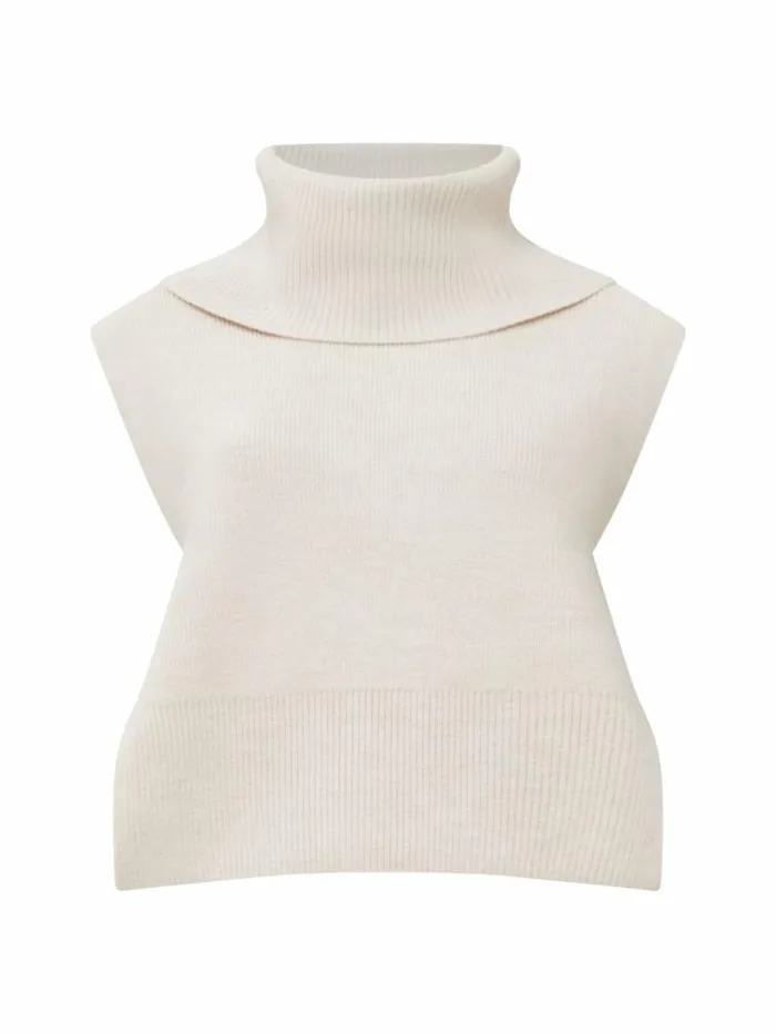 French Connection Knitted Cloak Oatmeal Women Jumpers and Cardigans