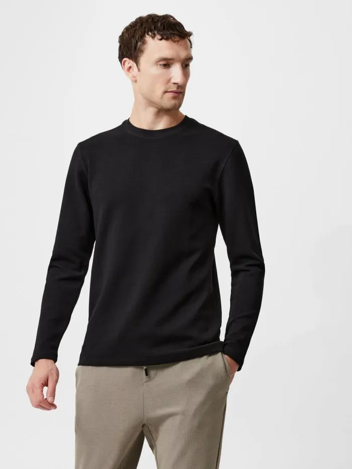 French Connection Long Sleeve Crew Neck Top Black Men TShirts and Polo Shirts French Connection Long Sleeve Crew Neck Top Black Men TShirts and Polo Shirts