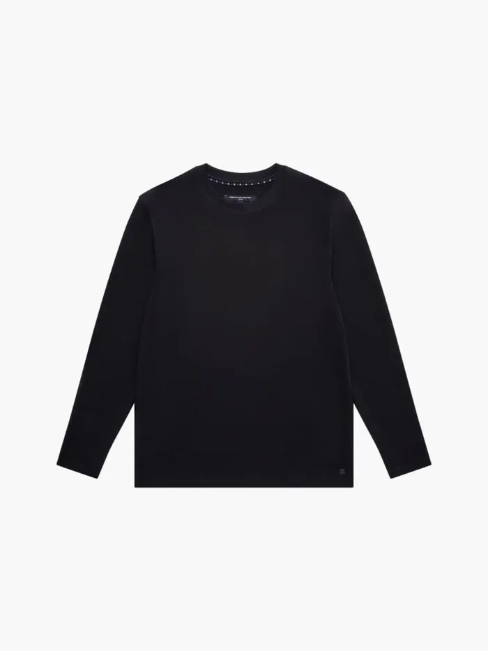 French Connection Long Sleeve Crew Neck Top Black Men TShirts and Polo Shirts