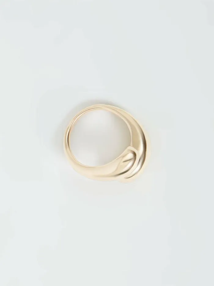 French Connection Molten Twist Ring Gold Women Jewellery