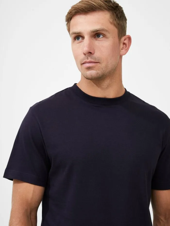 French Connection Organic Cotton Classic TShirt Utility Blue Men TShirts and Polo Shirts