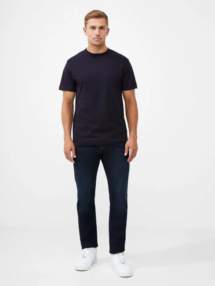 French Connection Organic Cotton Classic TShirt Utility Blue Men TShirts and Polo Shirts