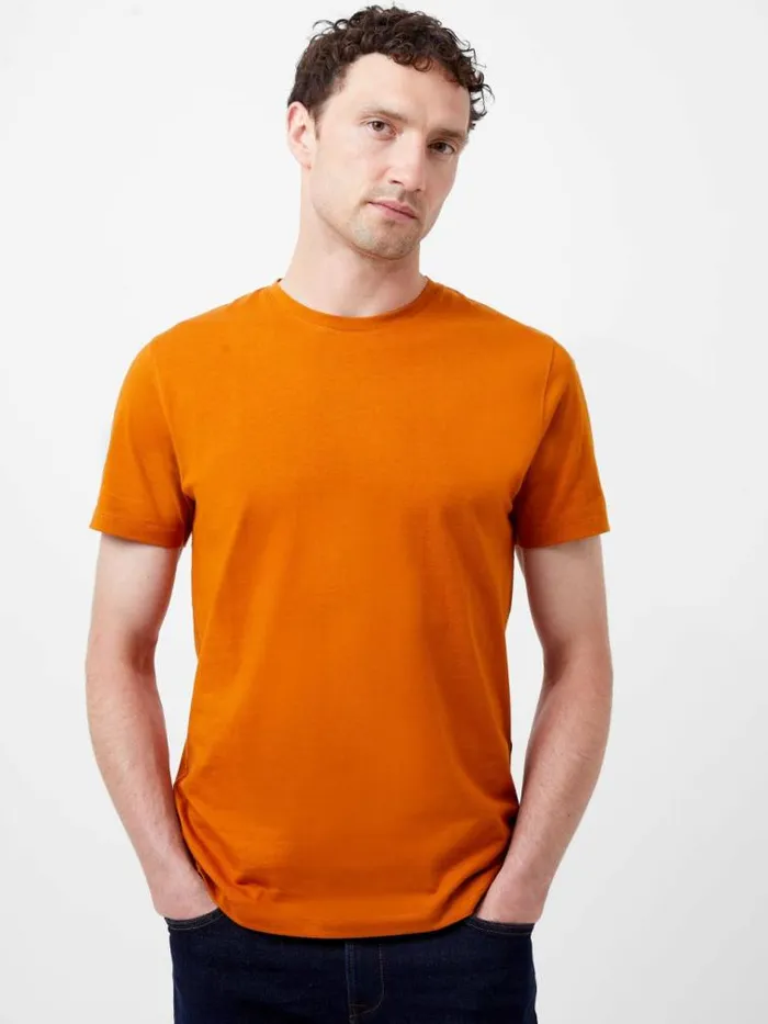 French Connection Organic Cotton TShirt Rust Men TShirts and Polo Shirts