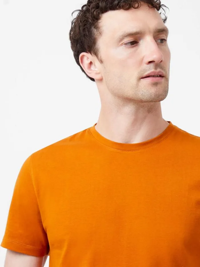 French Connection Organic Cotton TShirt Rust Men TShirts and Polo Shirts