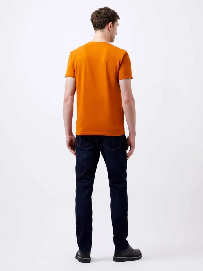 French Connection Organic Cotton TShirt Rust Men TShirts and Polo Shirts