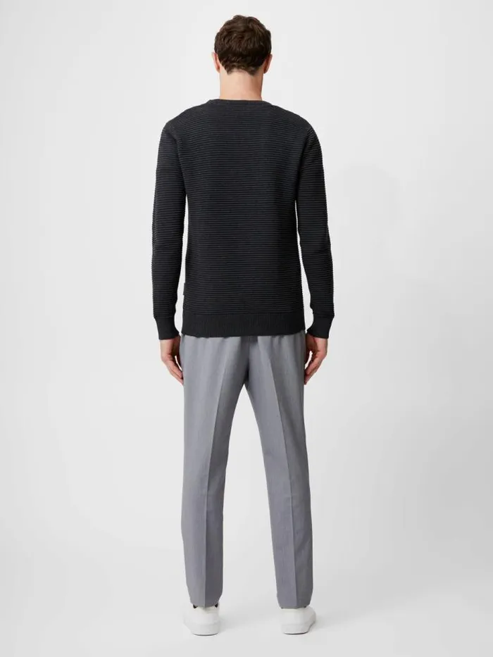 French Connection Ottoman Jumper Charcoal Melange Men Knitwear