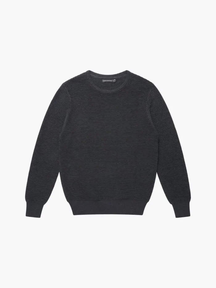French Connection Ottoman Jumper Charcoal Melange Men Knitwear
