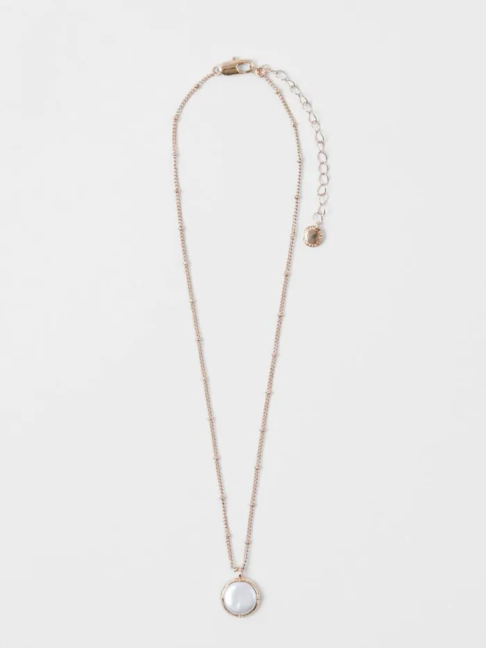 French Connection Pearl Pendant Necklace Gold Women Jewellery