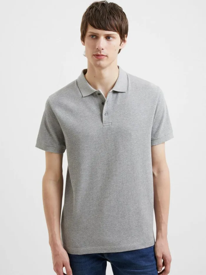 French Connection Popcorn Polo Shirt Light Grey Mel Men TShirts and Polo Shirts French Connection Popcorn Polo Shirt Light Grey Mel Men TShirts and Polo Shirts