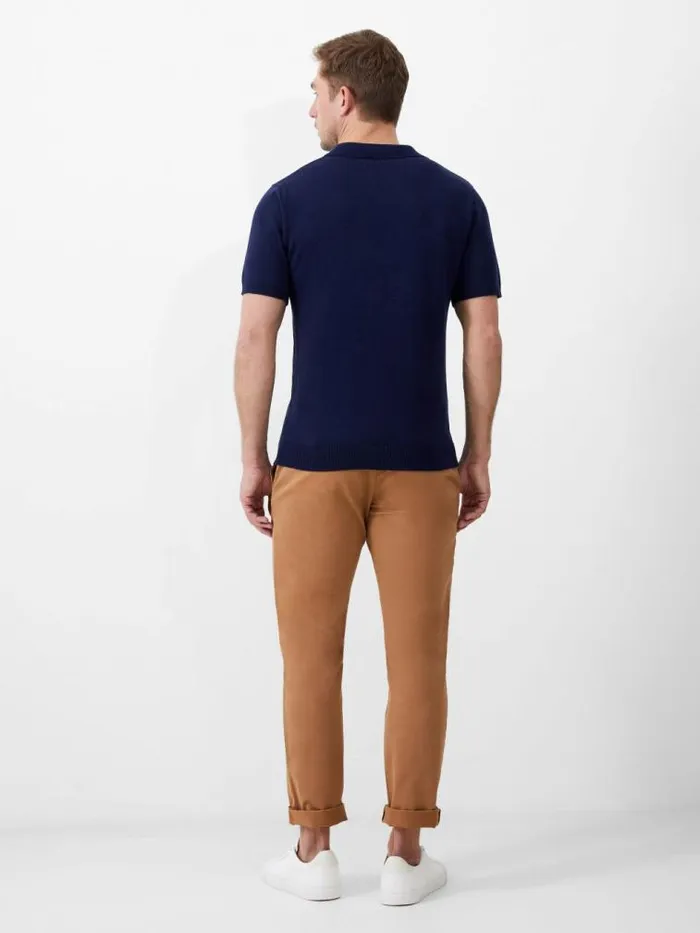 French Connection Resort Short Sleeve Polo Shirt Navy Men TShirts and Polo Shirts
