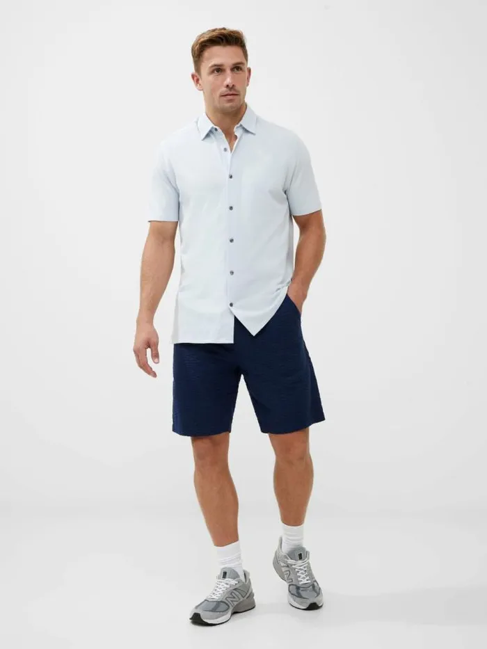 French Connection Seersucker Shorts Navy Men Shorts