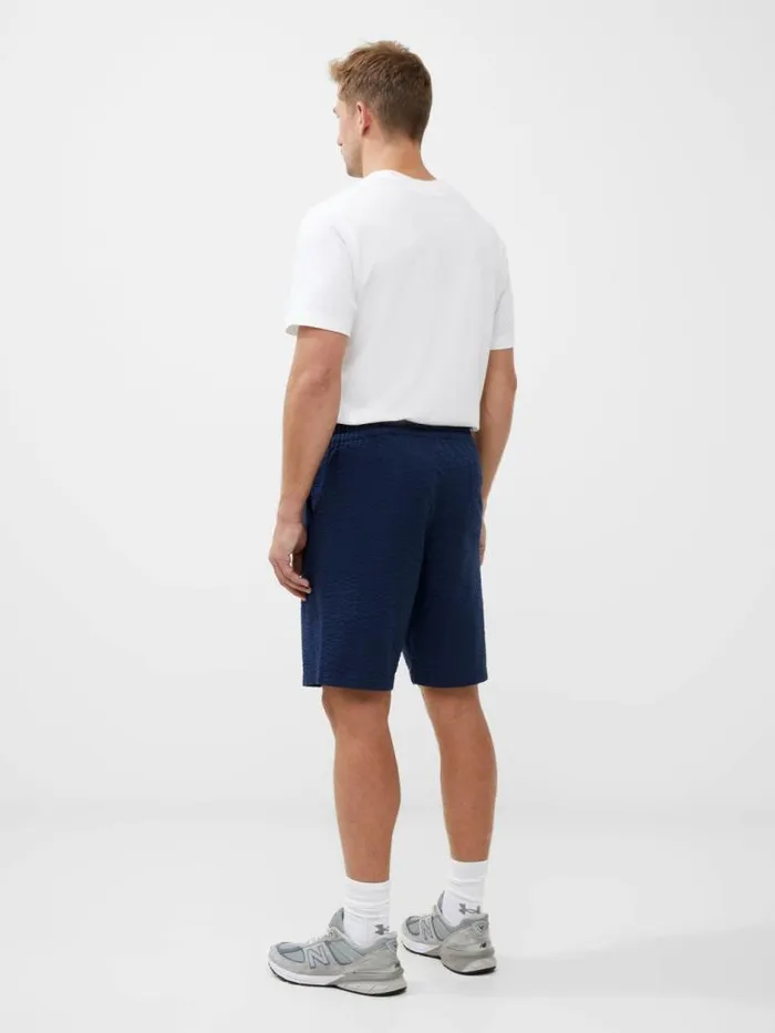 French Connection Seersucker Shorts Navy Men Shorts