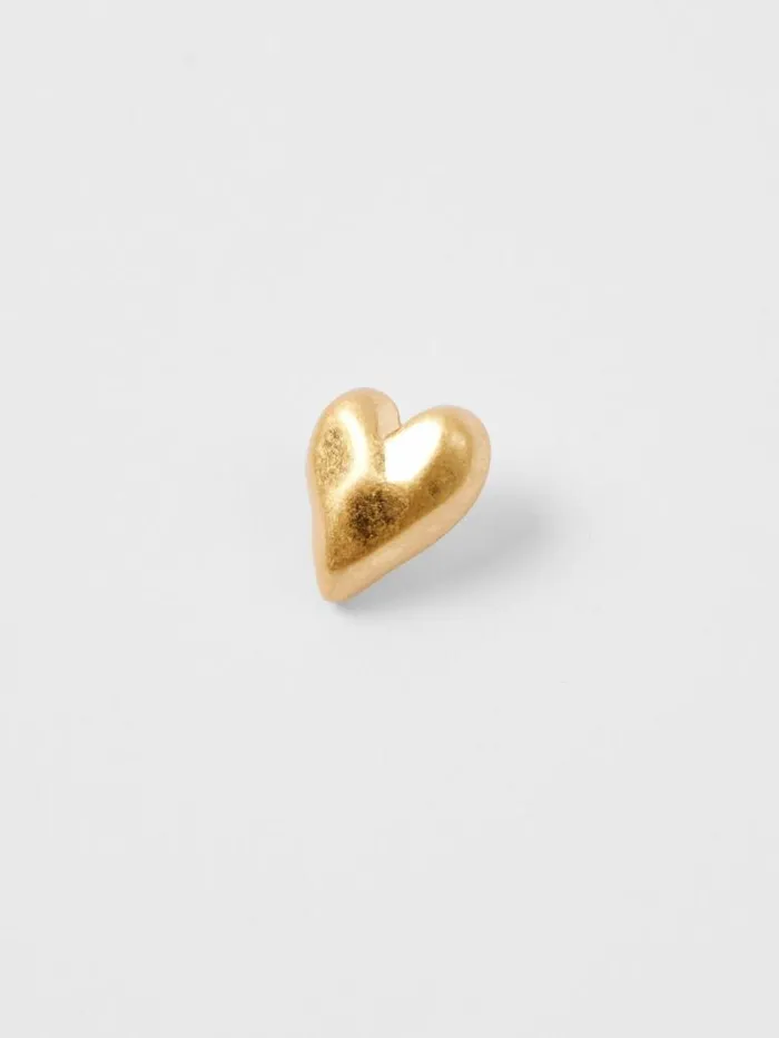 French Connection Small Heart Stud Earrings Gold Women Jewellery